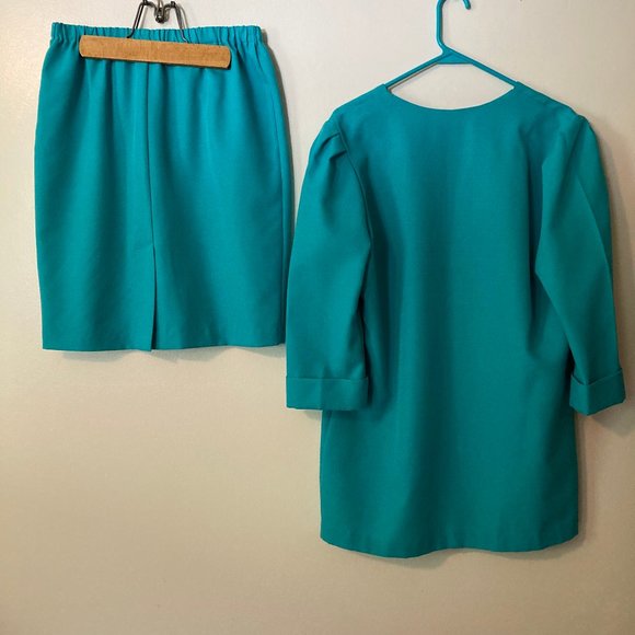 Vintage 1980"s Whirlaway Frock Matching Jacket & Skirt Set, Size 14. - Picture 2 of 6